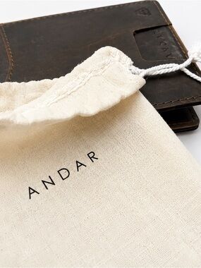 🖤 ANDAR Ambassador Men’s Leather Card Wallet in Dark Brown NWOT